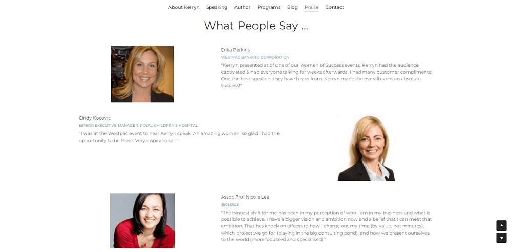 Témoignages Clients Kerryn Gamble Témoignages Clients Kerryn Gamble